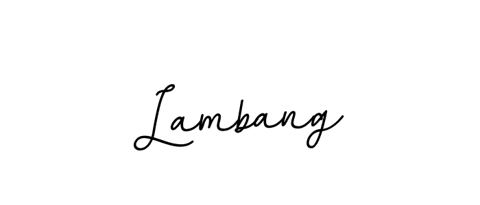 You should practise on your own different ways (BallpointsItalic-DORy9) to write your name (Lambang) in signature. don't let someone else do it for you. Lambang signature style 11 images and pictures png