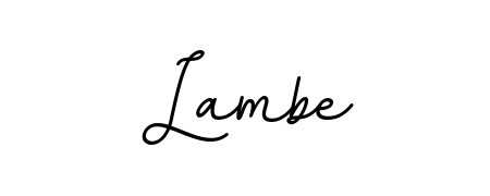 Use a signature maker to create a handwritten signature online. With this signature software, you can design (BallpointsItalic-DORy9) your own signature for name Lambe. Lambe signature style 11 images and pictures png