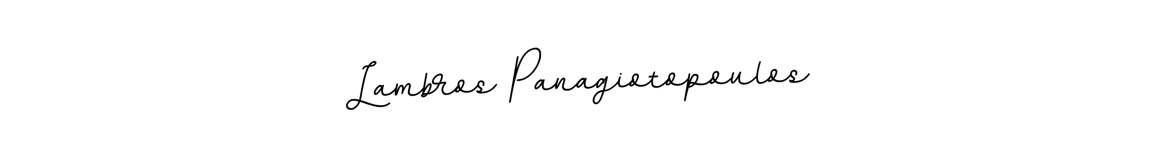 How to make Lambros Panagiotopoulos name signature. Use BallpointsItalic-DORy9 style for creating short signs online. This is the latest handwritten sign. Lambros Panagiotopoulos signature style 11 images and pictures png