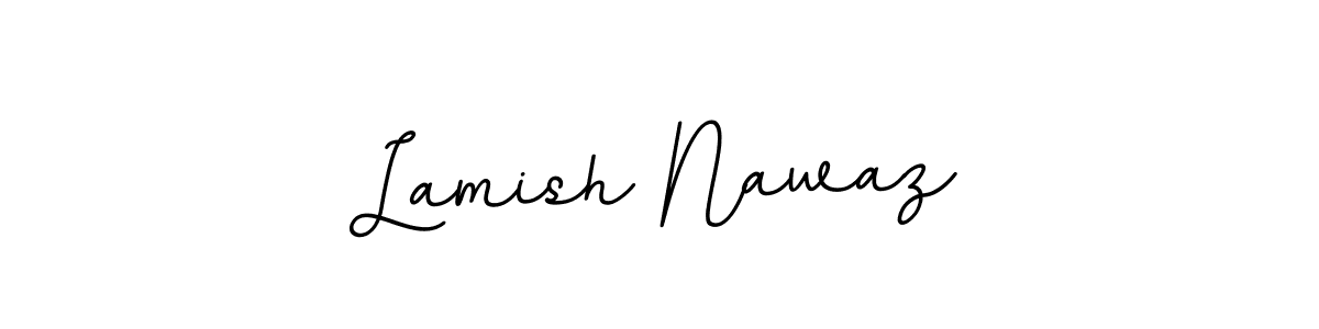 if you are searching for the best signature style for your name Lamish Nawaz. so please give up your signature search. here we have designed multiple signature styles  using BallpointsItalic-DORy9. Lamish Nawaz signature style 11 images and pictures png