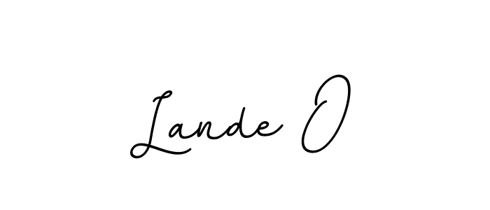 Make a beautiful signature design for name Lande O. Use this online signature maker to create a handwritten signature for free. Lande O signature style 11 images and pictures png