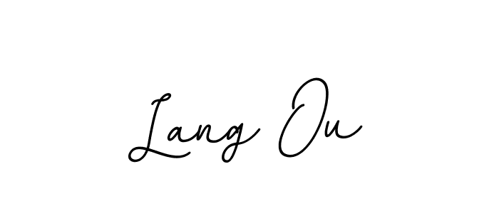 How to make Lang Ou signature? BallpointsItalic-DORy9 is a professional autograph style. Create handwritten signature for Lang Ou name. Lang Ou signature style 11 images and pictures png