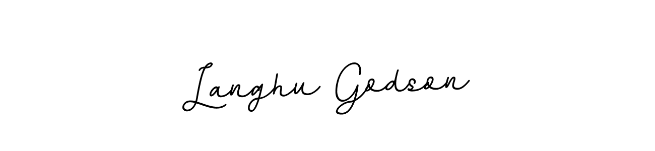Create a beautiful signature design for name Langhu Godson. With this signature (BallpointsItalic-DORy9) fonts, you can make a handwritten signature for free. Langhu Godson signature style 11 images and pictures png