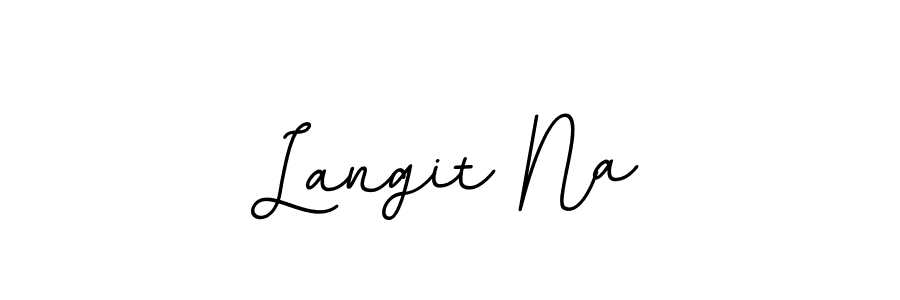 if you are searching for the best signature style for your name Langit Na. so please give up your signature search. here we have designed multiple signature styles  using BallpointsItalic-DORy9. Langit Na signature style 11 images and pictures png