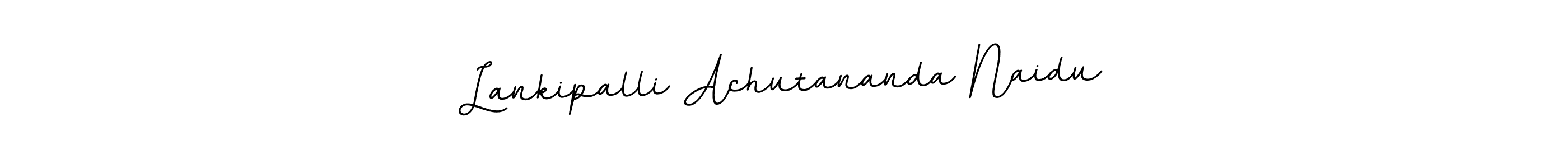 How to make Lankipalli Achutananda Naidu name signature. Use BallpointsItalic-DORy9 style for creating short signs online. This is the latest handwritten sign. Lankipalli Achutananda Naidu signature style 11 images and pictures png