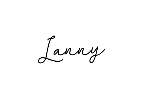 How to make Lanny name signature. Use BallpointsItalic-DORy9 style for creating short signs online. This is the latest handwritten sign. Lanny signature style 11 images and pictures png