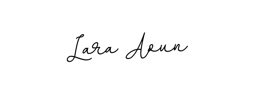 Design your own signature with our free online signature maker. With this signature software, you can create a handwritten (BallpointsItalic-DORy9) signature for name Lara Aoun. Lara Aoun signature style 11 images and pictures png