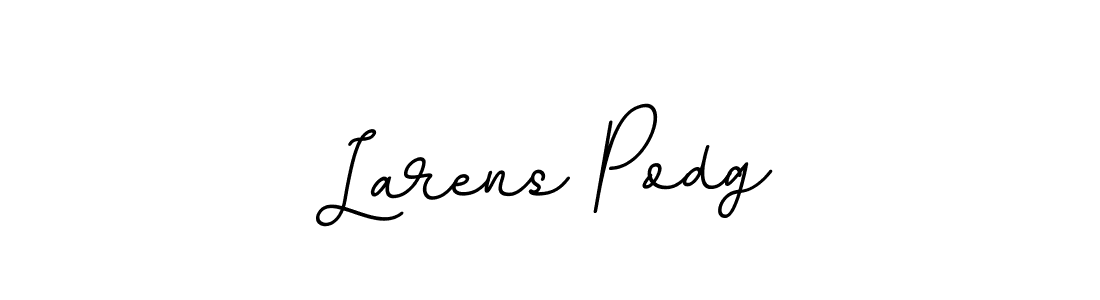 How to make Larens Podg name signature. Use BallpointsItalic-DORy9 style for creating short signs online. This is the latest handwritten sign. Larens Podg signature style 11 images and pictures png