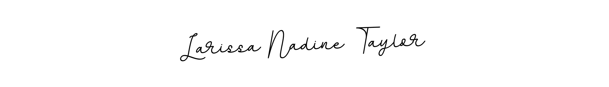 This is the best signature style for the Larissa Nadine Taylor name. Also you like these signature font (BallpointsItalic-DORy9). Mix name signature. Larissa Nadine Taylor signature style 11 images and pictures png