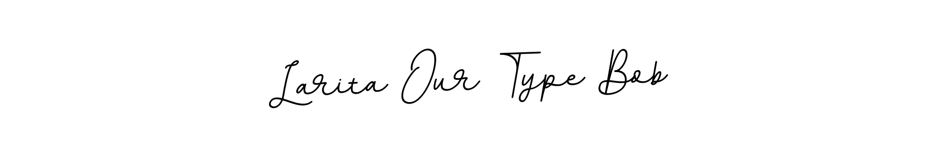 Design your own signature with our free online signature maker. With this signature software, you can create a handwritten (BallpointsItalic-DORy9) signature for name Larita Our Type Bob. Larita Our Type Bob signature style 11 images and pictures png