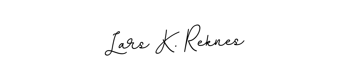 The best way (BallpointsItalic-DORy9) to make a short signature is to pick only two or three words in your name. The name Lars K. Reknes include a total of six letters. For converting this name. Lars K. Reknes signature style 11 images and pictures png