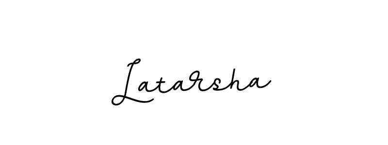 Latarsha stylish signature style. Best Handwritten Sign (BallpointsItalic-DORy9) for my name. Handwritten Signature Collection Ideas for my name Latarsha. Latarsha signature style 11 images and pictures png