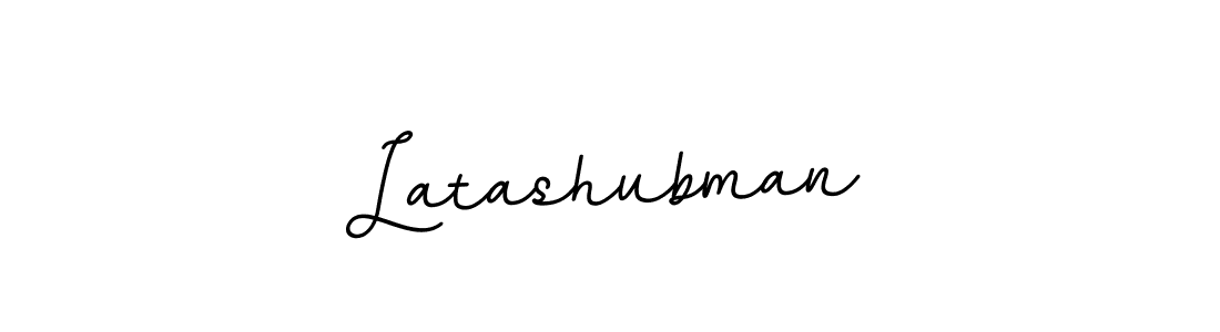 Design your own signature with our free online signature maker. With this signature software, you can create a handwritten (BallpointsItalic-DORy9) signature for name Latashubman. Latashubman signature style 11 images and pictures png