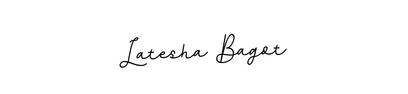 The best way (BallpointsItalic-DORy9) to make a short signature is to pick only two or three words in your name. The name Latesha Bagot include a total of six letters. For converting this name. Latesha Bagot signature style 11 images and pictures png