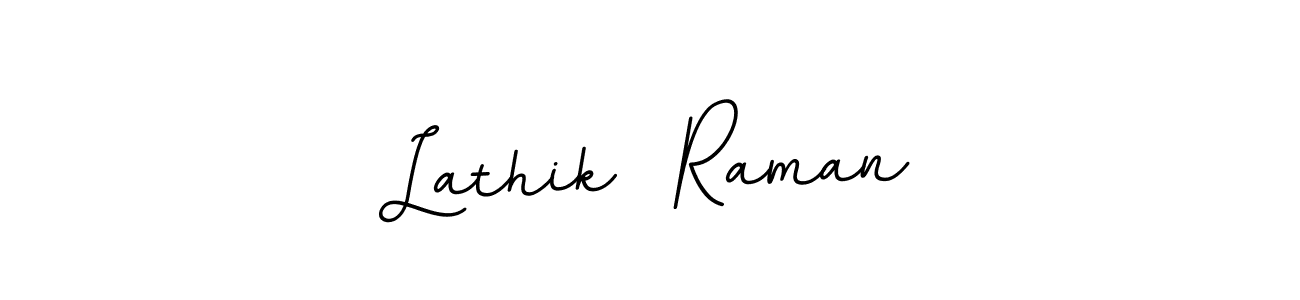 How to make Lathik  Raman name signature. Use BallpointsItalic-DORy9 style for creating short signs online. This is the latest handwritten sign. Lathik  Raman signature style 11 images and pictures png