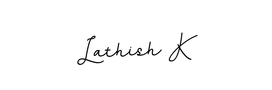 It looks lik you need a new signature style for name Lathish K. Design unique handwritten (BallpointsItalic-DORy9) signature with our free signature maker in just a few clicks. Lathish K signature style 11 images and pictures png