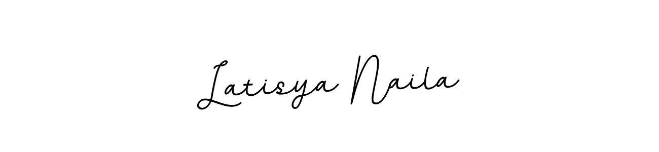 Design your own signature with our free online signature maker. With this signature software, you can create a handwritten (BallpointsItalic-DORy9) signature for name Latisya Naila. Latisya Naila signature style 11 images and pictures png
