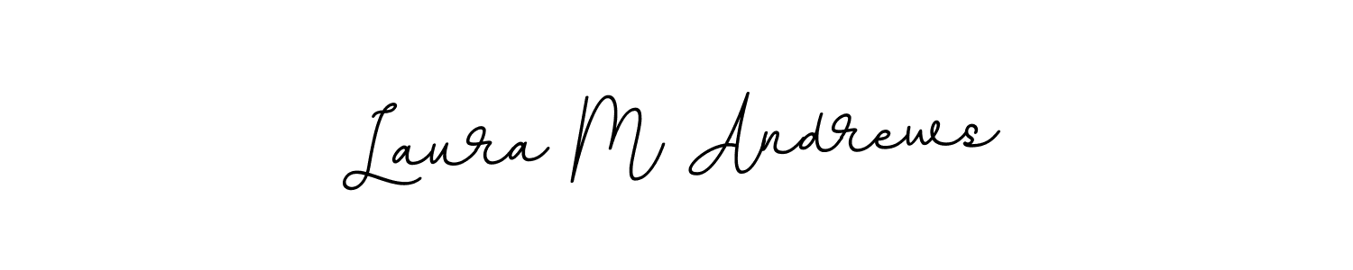 Make a beautiful signature design for name Laura M Andrews. With this signature (BallpointsItalic-DORy9) style, you can create a handwritten signature for free. Laura M Andrews signature style 11 images and pictures png