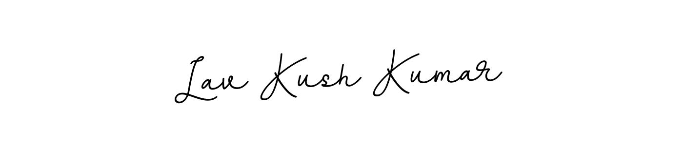 Make a beautiful signature design for name Lav Kush Kumar. With this signature (BallpointsItalic-DORy9) style, you can create a handwritten signature for free. Lav Kush Kumar signature style 11 images and pictures png