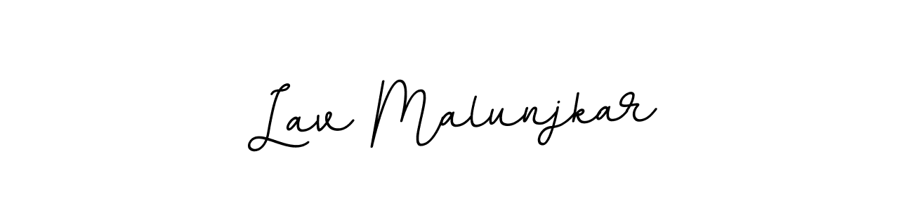 Lav Malunjkar stylish signature style. Best Handwritten Sign (BallpointsItalic-DORy9) for my name. Handwritten Signature Collection Ideas for my name Lav Malunjkar. Lav Malunjkar signature style 11 images and pictures png