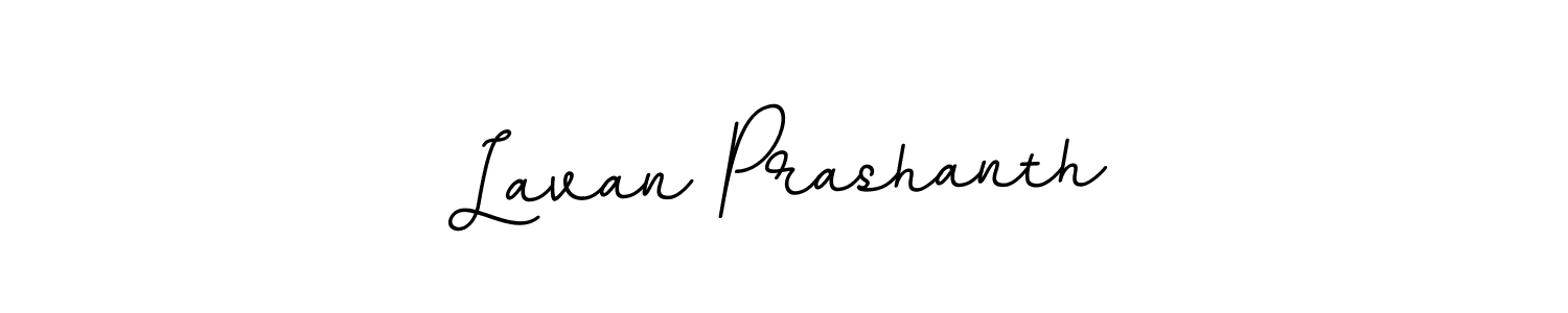 How to make Lavan Prashanth name signature. Use BallpointsItalic-DORy9 style for creating short signs online. This is the latest handwritten sign. Lavan Prashanth signature style 11 images and pictures png