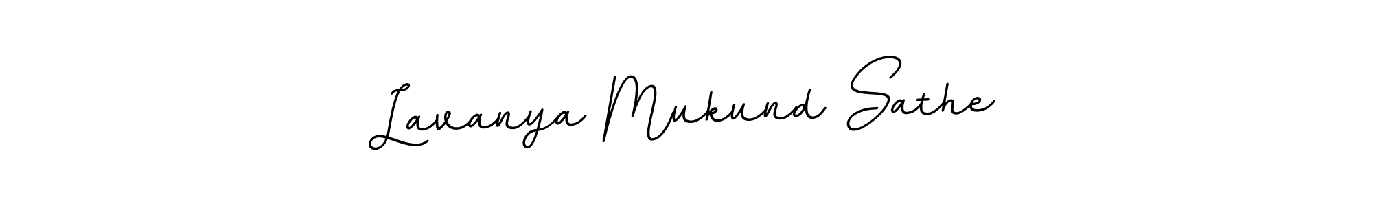 You should practise on your own different ways (BallpointsItalic-DORy9) to write your name (Lavanya Mukund Sathe) in signature. don't let someone else do it for you. Lavanya Mukund Sathe signature style 11 images and pictures png