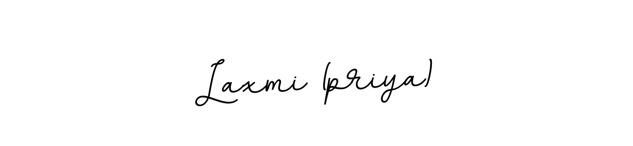 Create a beautiful signature design for name Laxmi (priya). With this signature (BallpointsItalic-DORy9) fonts, you can make a handwritten signature for free. Laxmi (priya) signature style 11 images and pictures png