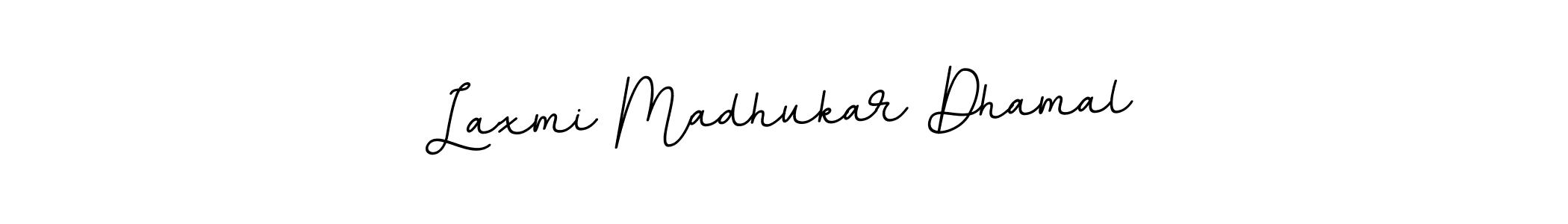 How to make Laxmi Madhukar Dhamal name signature. Use BallpointsItalic-DORy9 style for creating short signs online. This is the latest handwritten sign. Laxmi Madhukar Dhamal signature style 11 images and pictures png