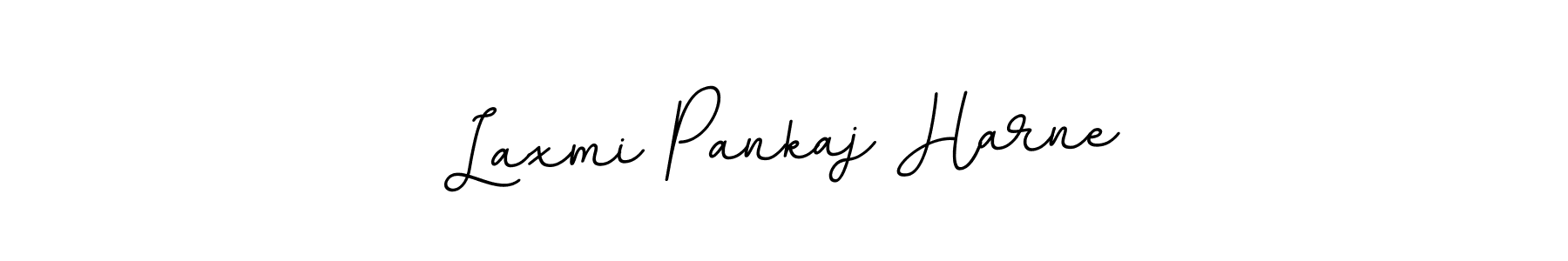 How to make Laxmi Pankaj Harne name signature. Use BallpointsItalic-DORy9 style for creating short signs online. This is the latest handwritten sign. Laxmi Pankaj Harne signature style 11 images and pictures png