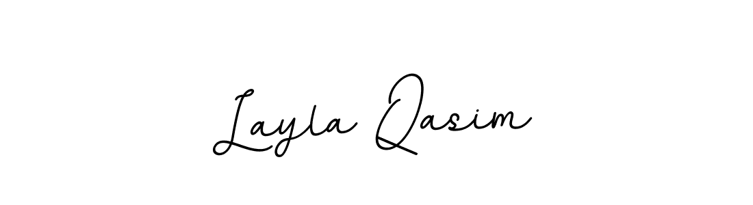 How to make Layla Qasim name signature. Use BallpointsItalic-DORy9 style for creating short signs online. This is the latest handwritten sign. Layla Qasim signature style 11 images and pictures png