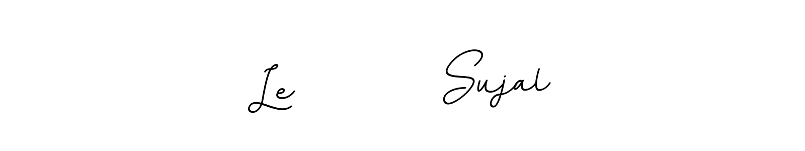 Design your own signature with our free online signature maker. With this signature software, you can create a handwritten (BallpointsItalic-DORy9) signature for name Le         Sujal. Le         Sujal signature style 11 images and pictures png