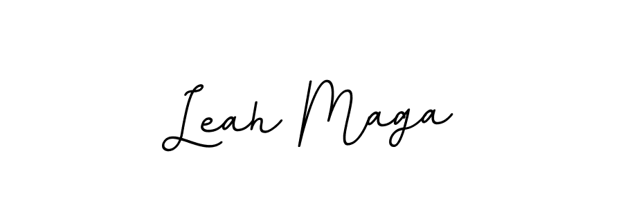 How to make Leah Maga name signature. Use BallpointsItalic-DORy9 style for creating short signs online. This is the latest handwritten sign. Leah Maga signature style 11 images and pictures png