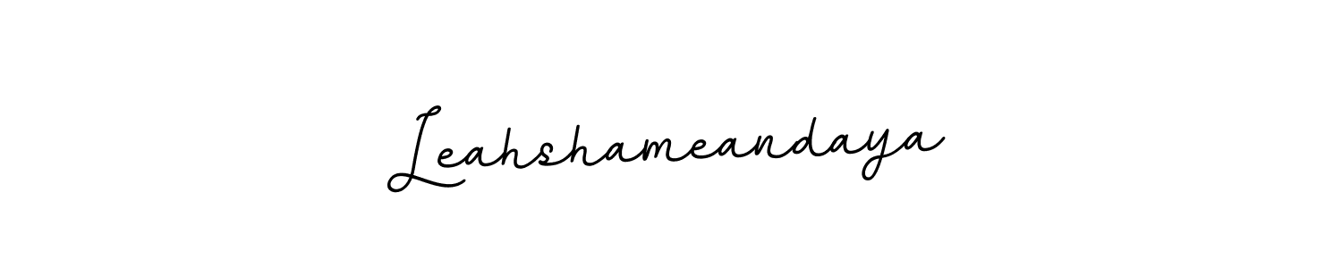 How to make Leahshameandaya name signature. Use BallpointsItalic-DORy9 style for creating short signs online. This is the latest handwritten sign. Leahshameandaya signature style 11 images and pictures png