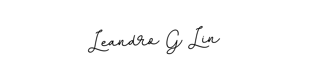 The best way (BallpointsItalic-DORy9) to make a short signature is to pick only two or three words in your name. The name Leandro G Lin include a total of six letters. For converting this name. Leandro G Lin signature style 11 images and pictures png