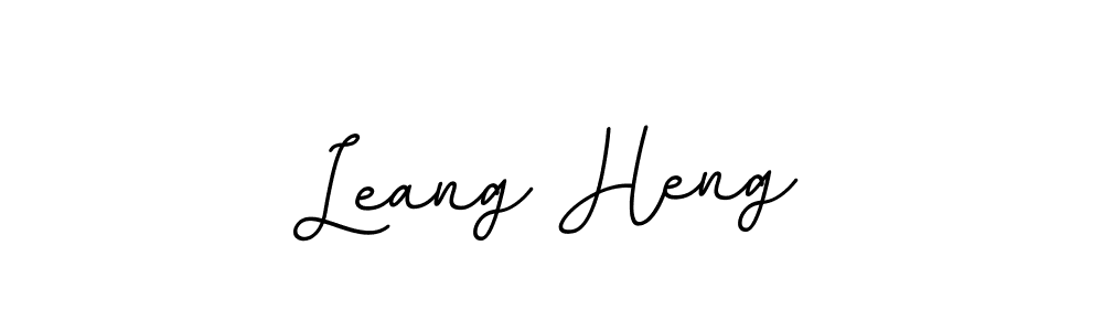 How to make Leang Heng name signature. Use BallpointsItalic-DORy9 style for creating short signs online. This is the latest handwritten sign. Leang Heng signature style 11 images and pictures png