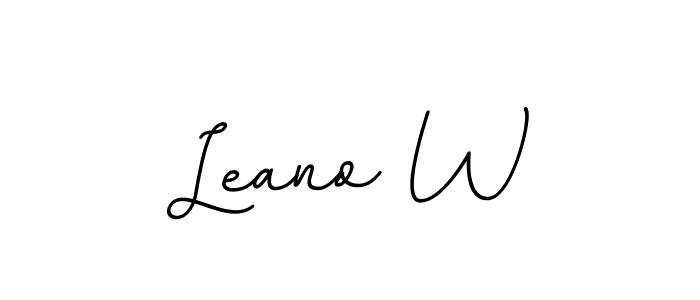 The best way (BallpointsItalic-DORy9) to make a short signature is to pick only two or three words in your name. The name Leano W include a total of six letters. For converting this name. Leano W signature style 11 images and pictures png
