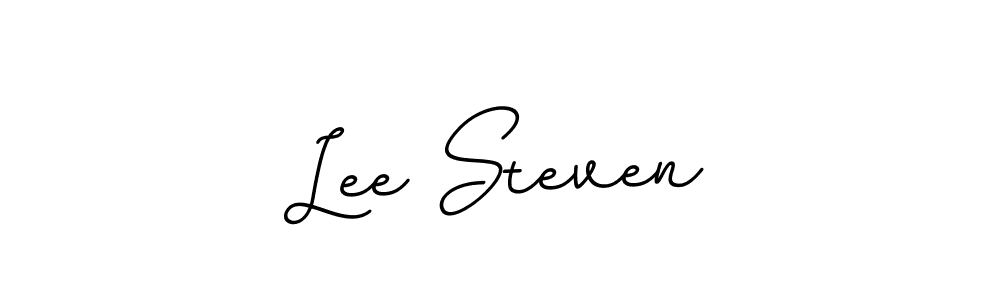 Use a signature maker to create a handwritten signature online. With this signature software, you can design (BallpointsItalic-DORy9) your own signature for name Lee Steven. Lee Steven signature style 11 images and pictures png