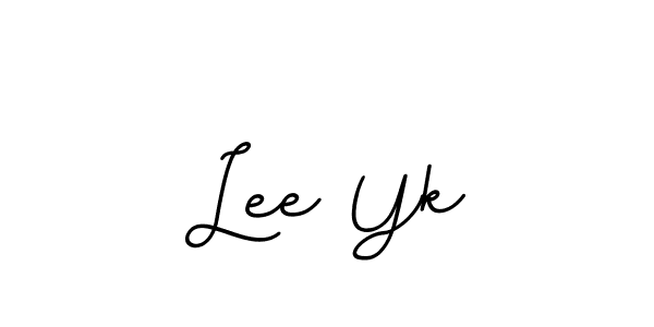 Lee Yk stylish signature style. Best Handwritten Sign (BallpointsItalic-DORy9) for my name. Handwritten Signature Collection Ideas for my name Lee Yk. Lee Yk signature style 11 images and pictures png