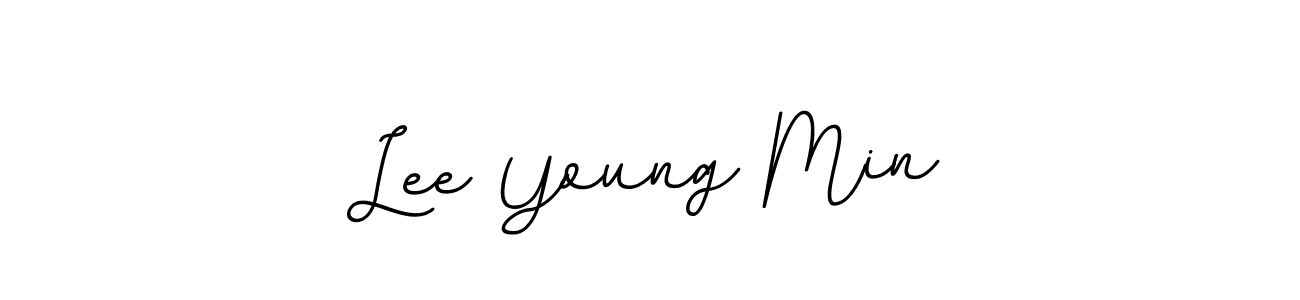 Use a signature maker to create a handwritten signature online. With this signature software, you can design (BallpointsItalic-DORy9) your own signature for name Lee Young Min. Lee Young Min signature style 11 images and pictures png