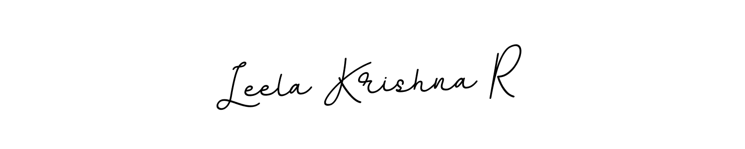 The best way (BallpointsItalic-DORy9) to make a short signature is to pick only two or three words in your name. The name Leela Krishna R include a total of six letters. For converting this name. Leela Krishna R signature style 11 images and pictures png