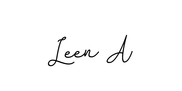 It looks lik you need a new signature style for name Leen A. Design unique handwritten (BallpointsItalic-DORy9) signature with our free signature maker in just a few clicks. Leen A signature style 11 images and pictures png