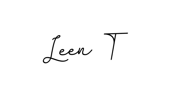 BallpointsItalic-DORy9 is a professional signature style that is perfect for those who want to add a touch of class to their signature. It is also a great choice for those who want to make their signature more unique. Get Leen T name to fancy signature for free. Leen T signature style 11 images and pictures png