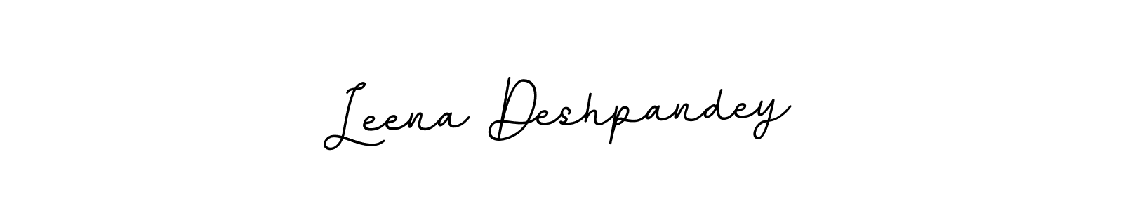 Create a beautiful signature design for name Leena Deshpandey. With this signature (BallpointsItalic-DORy9) fonts, you can make a handwritten signature for free. Leena Deshpandey signature style 11 images and pictures png