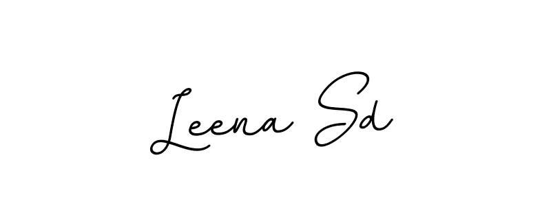 Leena Sd stylish signature style. Best Handwritten Sign (BallpointsItalic-DORy9) for my name. Handwritten Signature Collection Ideas for my name Leena Sd. Leena Sd signature style 11 images and pictures png