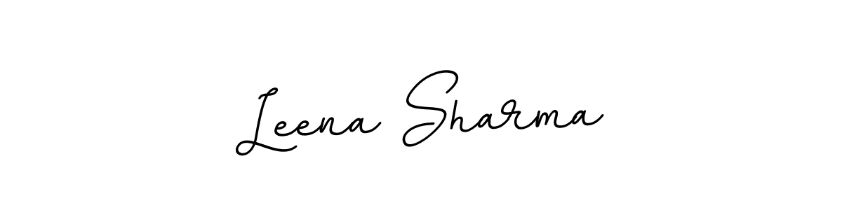 How to make Leena Sharma name signature. Use BallpointsItalic-DORy9 style for creating short signs online. This is the latest handwritten sign. Leena Sharma signature style 11 images and pictures png