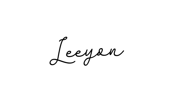 Design your own signature with our free online signature maker. With this signature software, you can create a handwritten (BallpointsItalic-DORy9) signature for name Leeyon. Leeyon signature style 11 images and pictures png