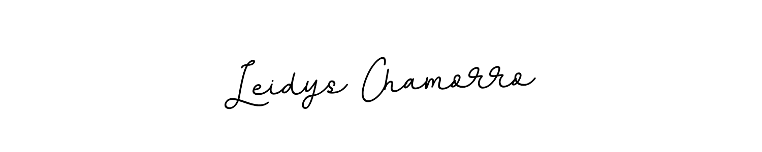 Design your own signature with our free online signature maker. With this signature software, you can create a handwritten (BallpointsItalic-DORy9) signature for name Leidys Chamorro. Leidys Chamorro signature style 11 images and pictures png