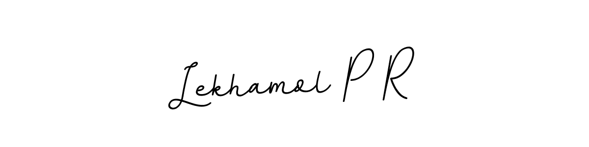 Make a beautiful signature design for name Lekhamol P R. With this signature (BallpointsItalic-DORy9) style, you can create a handwritten signature for free. Lekhamol P R signature style 11 images and pictures png