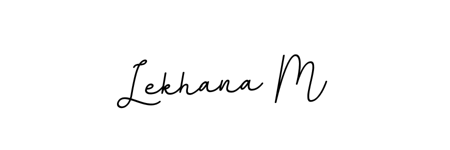 Design your own signature with our free online signature maker. With this signature software, you can create a handwritten (BallpointsItalic-DORy9) signature for name Lekhana M. Lekhana M signature style 11 images and pictures png