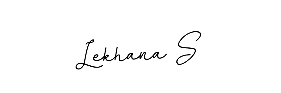 The best way (BallpointsItalic-DORy9) to make a short signature is to pick only two or three words in your name. The name Lekhana S include a total of six letters. For converting this name. Lekhana S signature style 11 images and pictures png